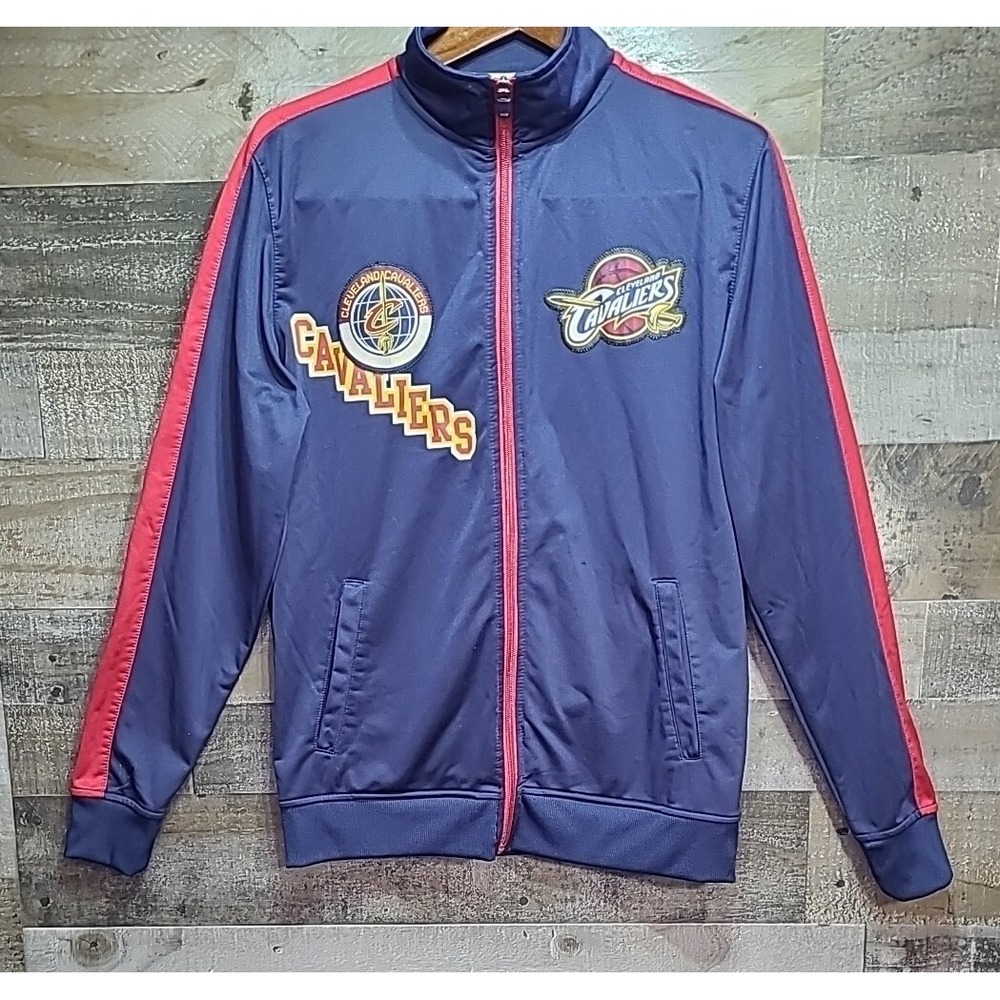 Cleveland Cavaliers NBA Mens‎ Size Medium Full Zip Up Jacket Front Back Design